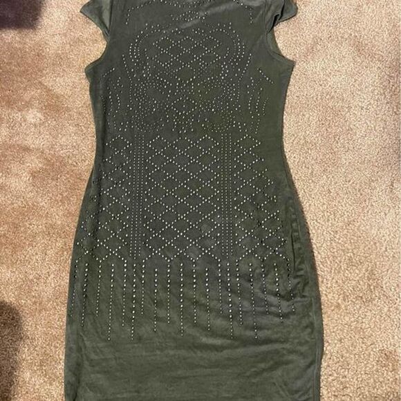 Windsor Jeweled Short Forest Green Dress Medium *read description* - Picture 4 of 8